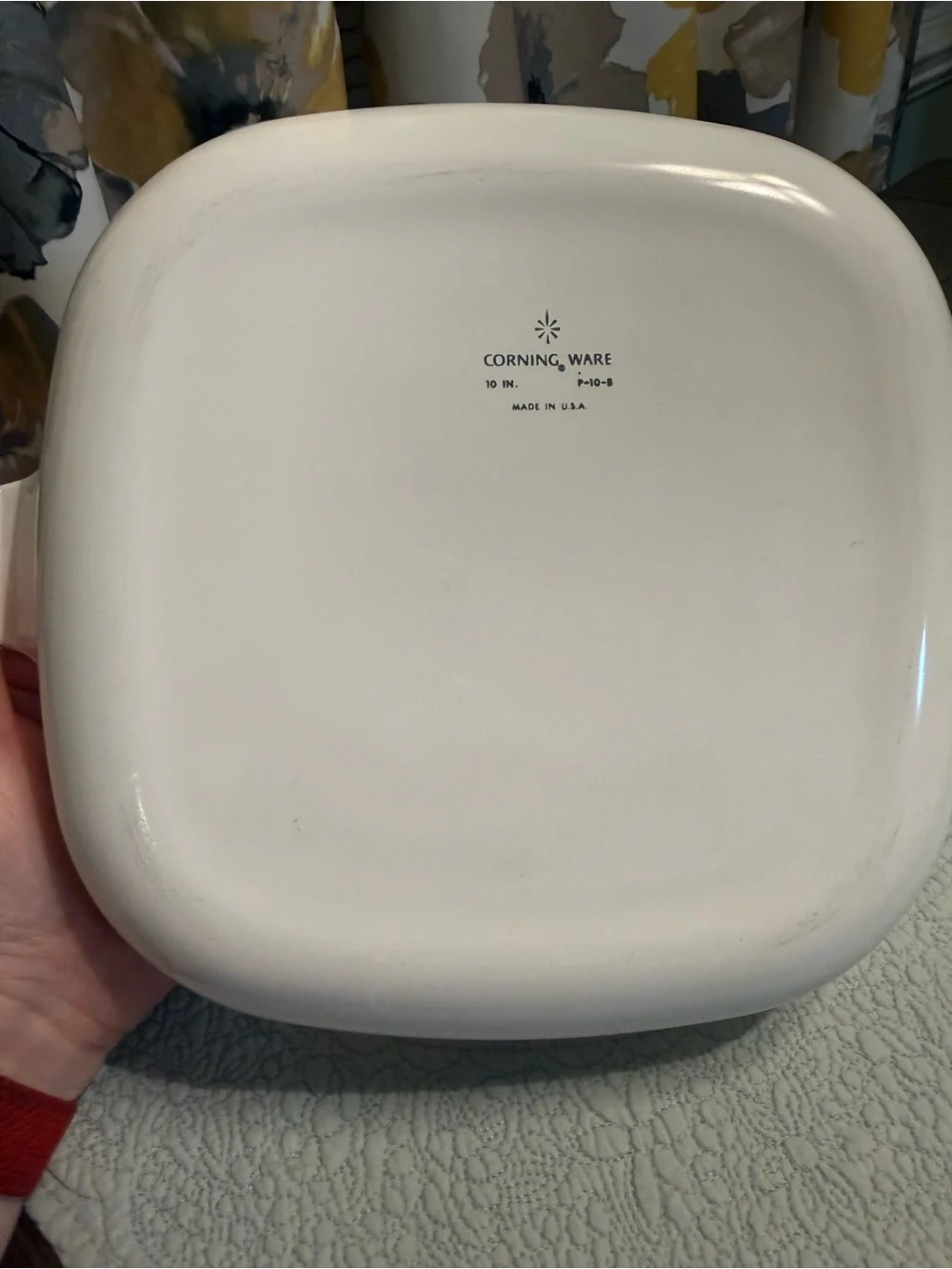 Vintage Pyrex Corningware Blue Floral Stoneware Baking Dishes Set of 2